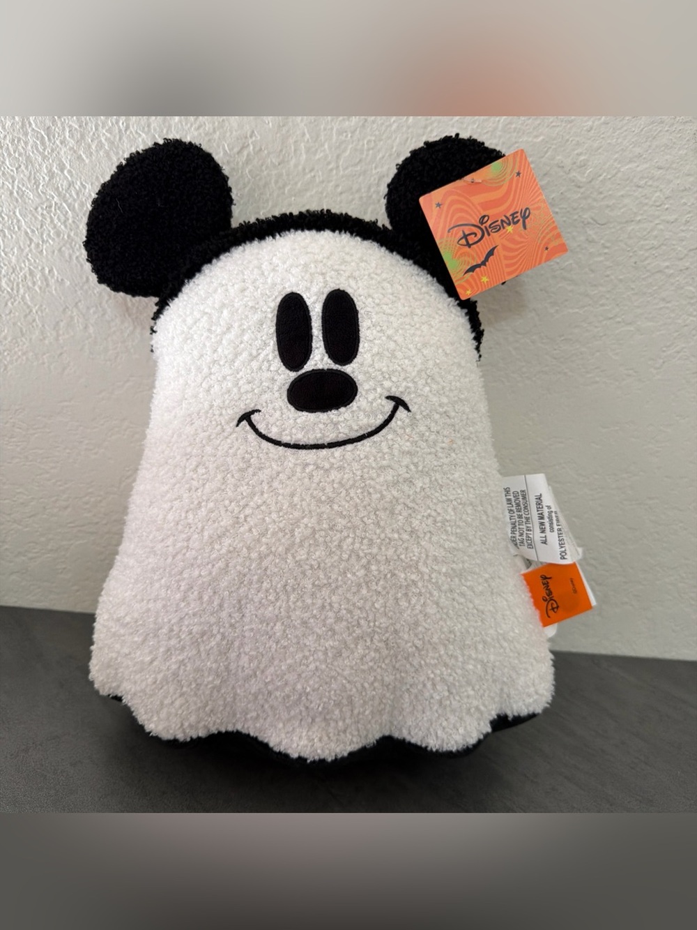 Disney x Aldi Mickey Mouse Plush Pillow Ghost Stuffed Halloween 2026